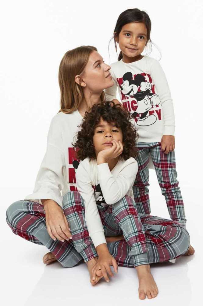 H&M Printed Pyjama-paket Kinder Weiß | 2569-VZBLC