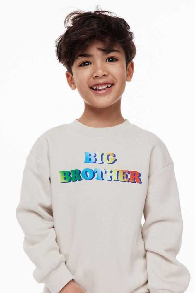 H&M Printed Sibling Hemd Kinder Hellgrün | 1235-CKTUV