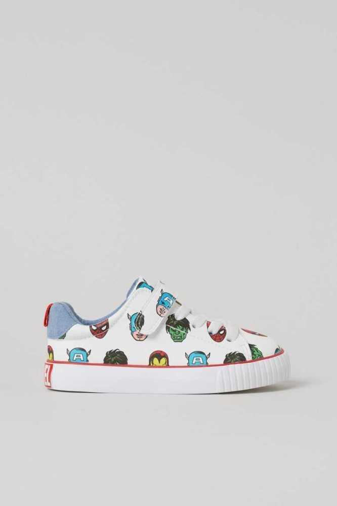 H&M Printed Sneakers Kinder Schwarz | 0297-QYUAF