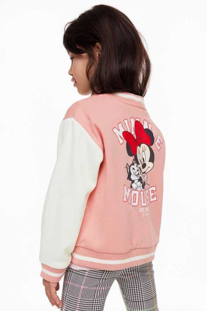 H&M Printed Strickjacke Kinder Rosa | 4537-XKCOB