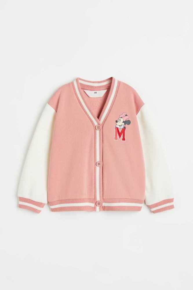 H&M Printed Strickjacke Kinder Rosa | 4537-XKCOB