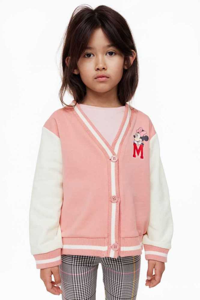 H&M Printed Strickjacke Kinder Rosa | 4537-XKCOB