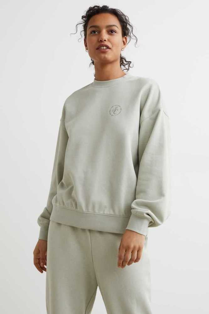 H&M Printed Sweatshirt Loungewear Damen Rosa | 8936-RPYWK