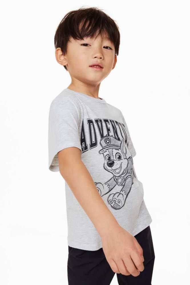 H&M Printed cotton Hemd Kinder Blau | 5264-ZIKAX