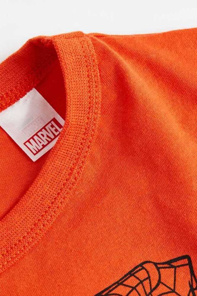 H&M Printed cotton Hemd Kinder Orange | 7524-WABSF