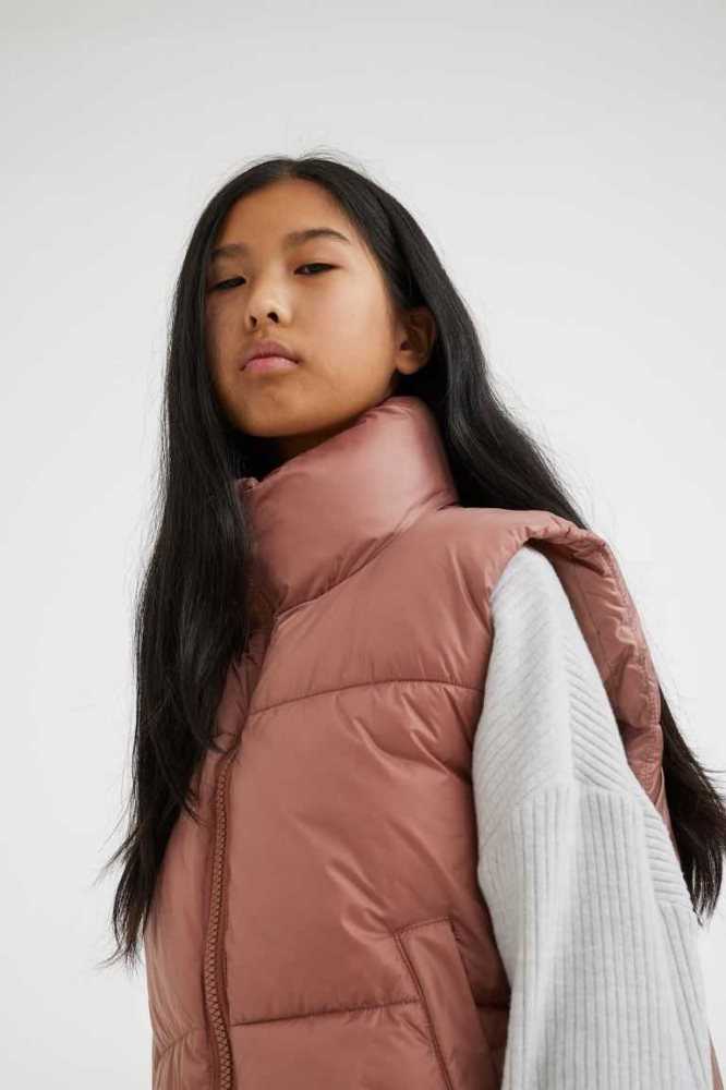 H&M Puffer Vest Oberbekleidung Kinder Dunkelolivgrün Grün | 7920-LOXVH