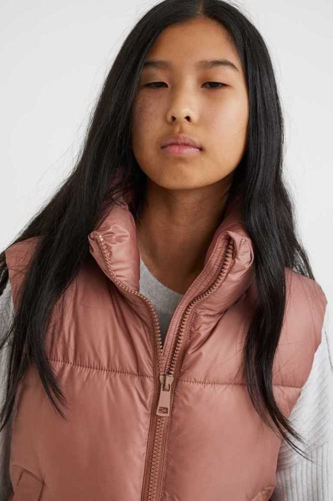 H&M Puffer Vest Oberbekleidung Kinder Dunkelolivgrün Grün | 7920-LOXVH