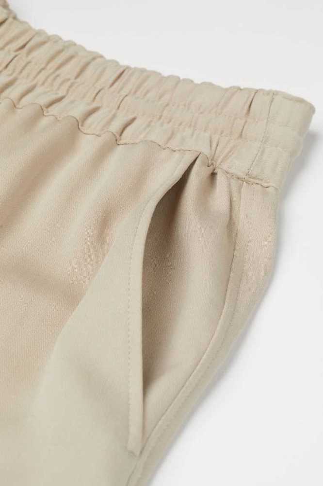 H&M Pull-on Lyocell-blend Hose Damen Hellbeige | 3025-KYWAQ