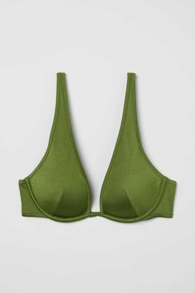 H&M Push-up Bikini Top Strandkleidung Damen Lila | 3596-WXTAR