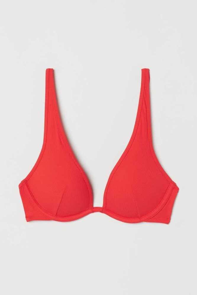 H&M Push-up Bikini Top Strandkleidung Damen Lila | 3596-WXTAR