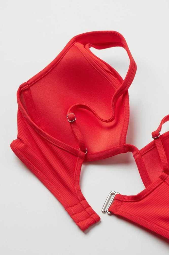 H&M Push-up Bikini Top Strandkleidung Damen Lila | 3596-WXTAR