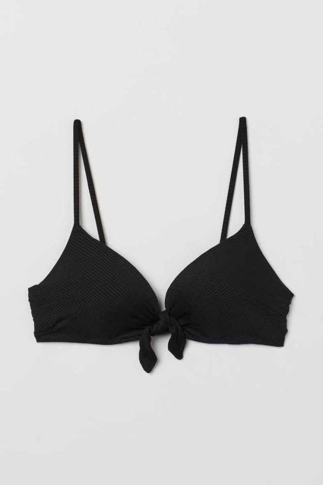 H&M Push-up Bikini Top Strandkleidung Damen Weiß | 3816-MDIYA