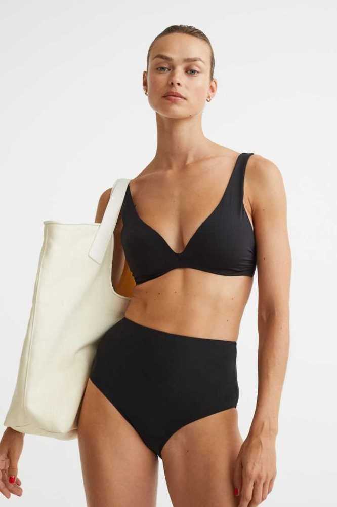 H&M Push-up Bikini Top Strandkleidung Damen Khaki Grün | 5837-EOTIP