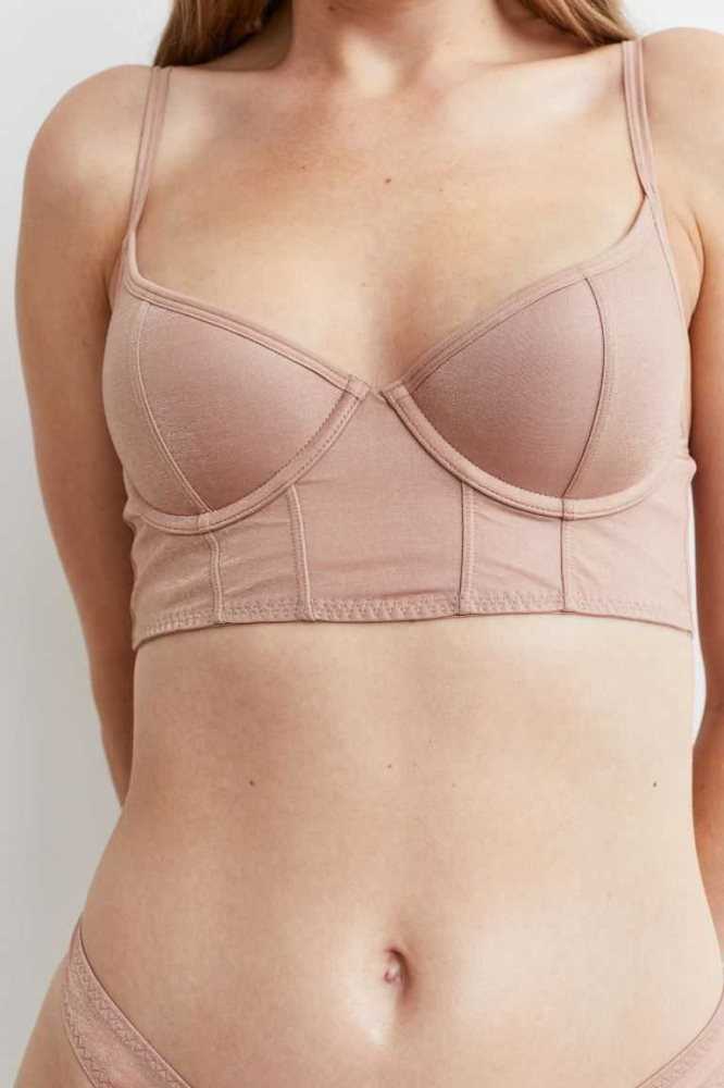 H&M Push-up Bralette Unterwäsche Damen Beige | 6034-SYMRK