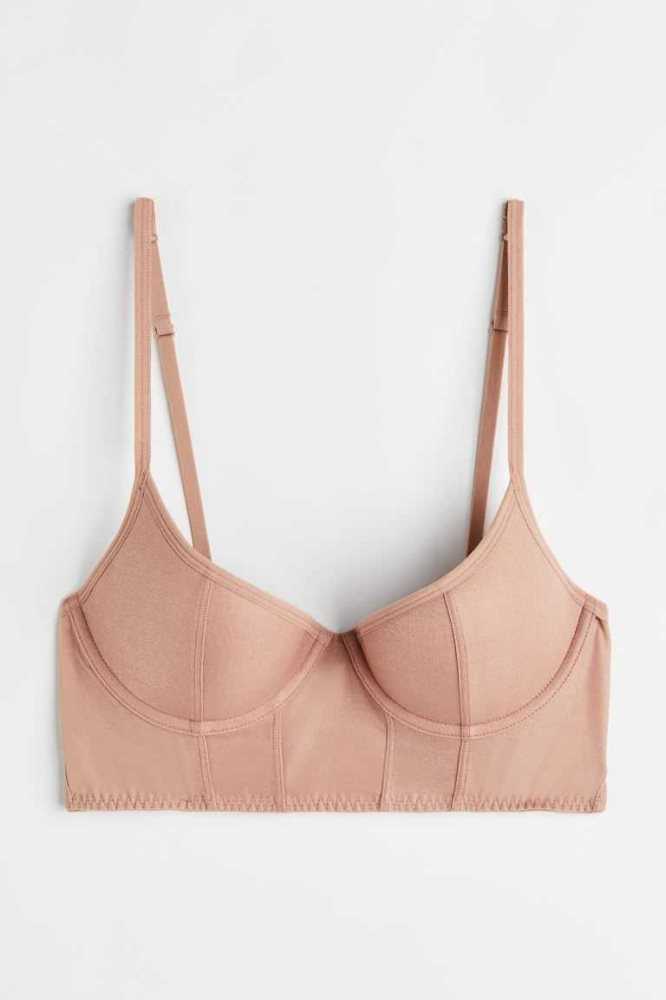 H&M Push-up Bralette Unterwäsche Damen Beige | 6034-SYMRK