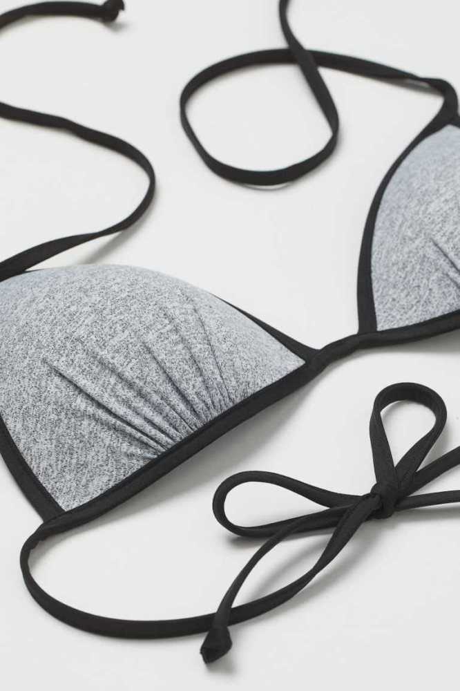 H&M Push-up Triangle Bikini Top Strandkleidung Damen Hellgelb Grün | 2361-KHYEL