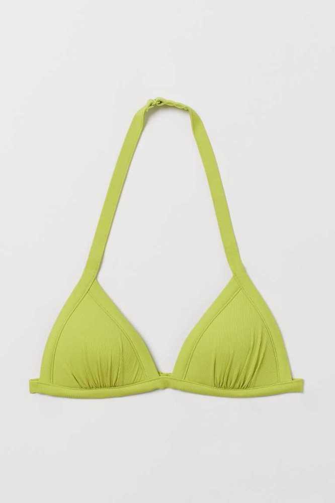 H&M Push-up Triangle Bikini Top Strandkleidung Damen Hellrot | 2546-BKMTE