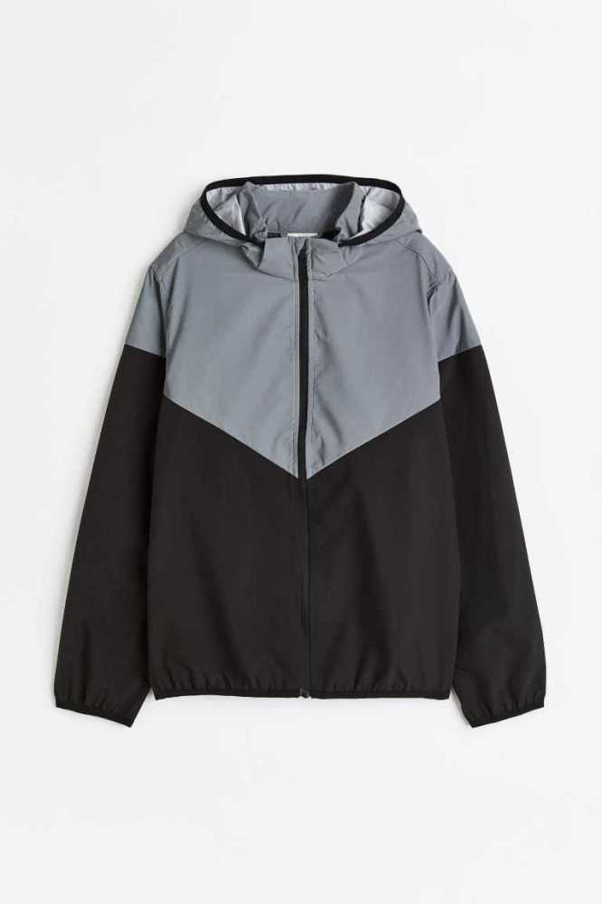 H&M Reflective Jacket Sportbekleidung Kinder Schwarz | 2517-CDSFX