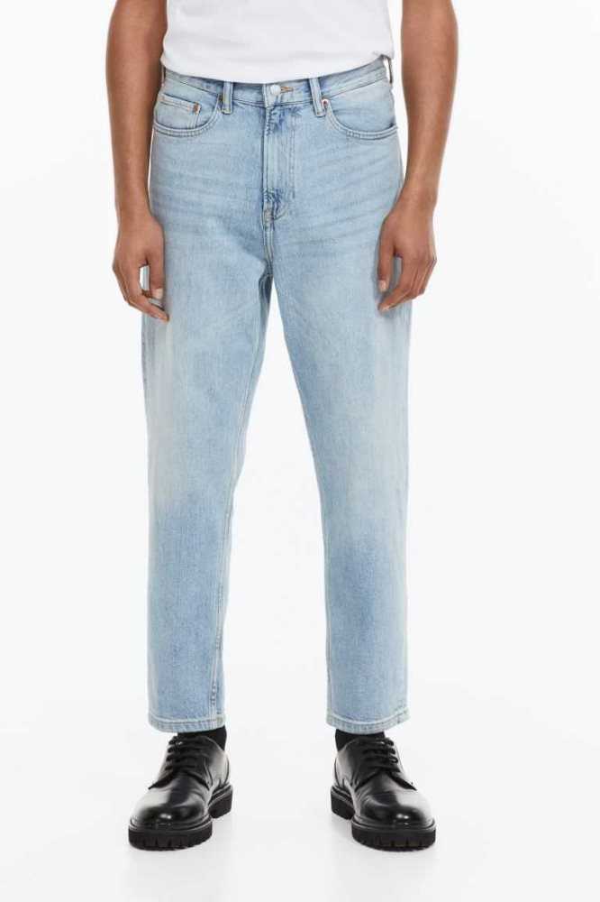 H&M Regular Cropped Jeans Herren Hellblau | 9286-CWAFV