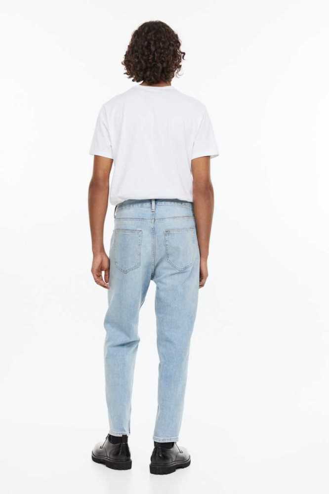 H&M Regular Cropped Jeans Herren Hellblau | 9286-CWAFV