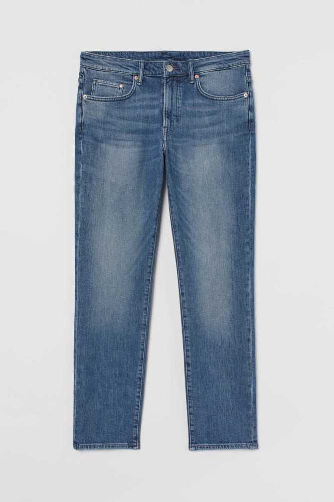 H&M Regular Jeans Herren Dunkelblau | 3720-YSPHE