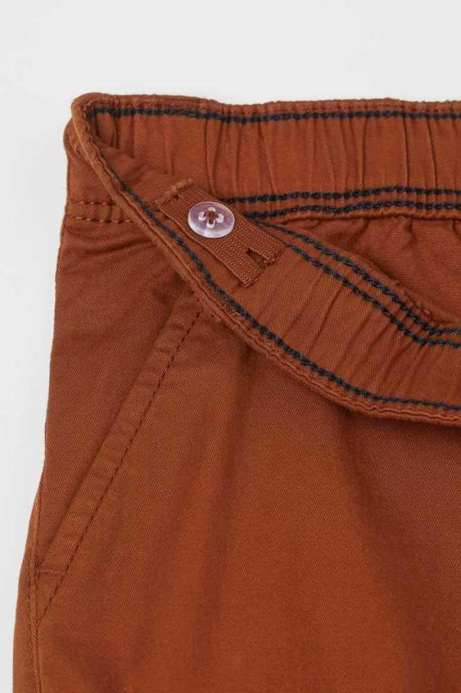 H&M Relaxed Fit Baumwoll Chinos Hose Kinder Braun | 8194-JNVGK