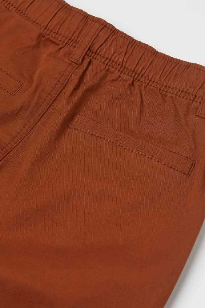 H&M Relaxed Fit Baumwoll Chinos Hose Kinder Braun | 8194-JNVGK