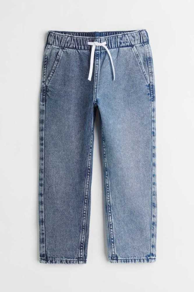 H&M Relaxed Fit Denim Jogginghose Kinder Blau | 4159-YERMK