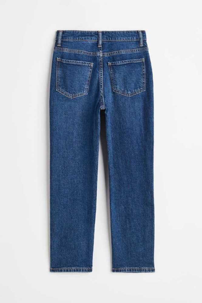 H&M Relaxed Fit High Ankle Jeans Kinder Hellblau | 6397-DEHBM