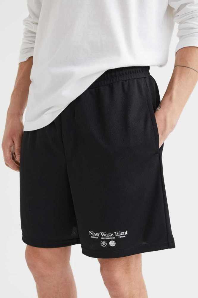 H&M Relaxed Fit Mesh Kurze Hose Herren Weiß | 0168-UEGAD