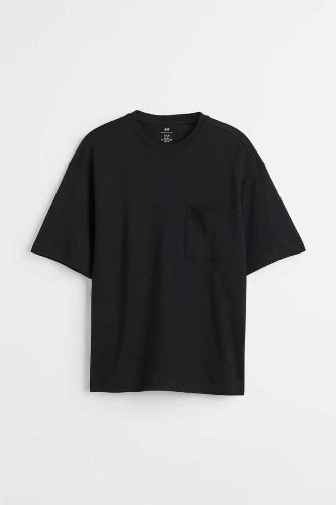 H&M Relaxed Fit Pocket-detail T-shirts Herren Grün | 6429-RKIGM