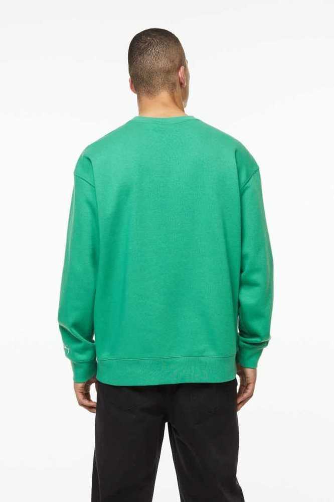 H&M Relaxed Fit Sweatshirt Herren Dunkeltürkis | 1307-JRSVI