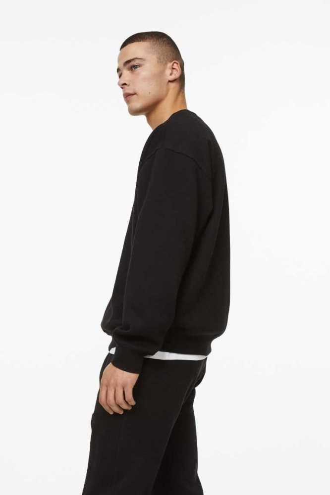 H&M Relaxed Fit Sweatshirt Herren Dunkelbraun | 3495-RUKOL