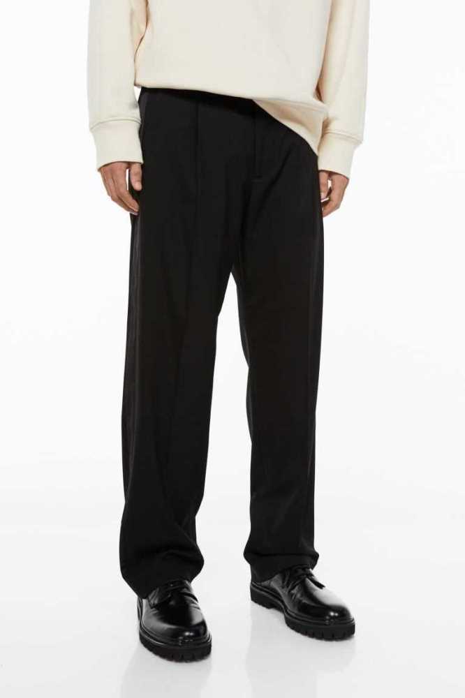 H&M Relaxed Fit Tuxedo Pants Blazer Herren Schwarz | 0479-GKBXJ