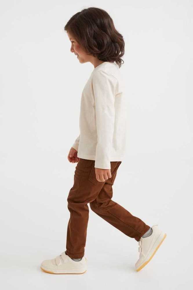 H&M Relaxed Fit Twill Hose Kinder Dunkelgrau | 9473-DKBFN