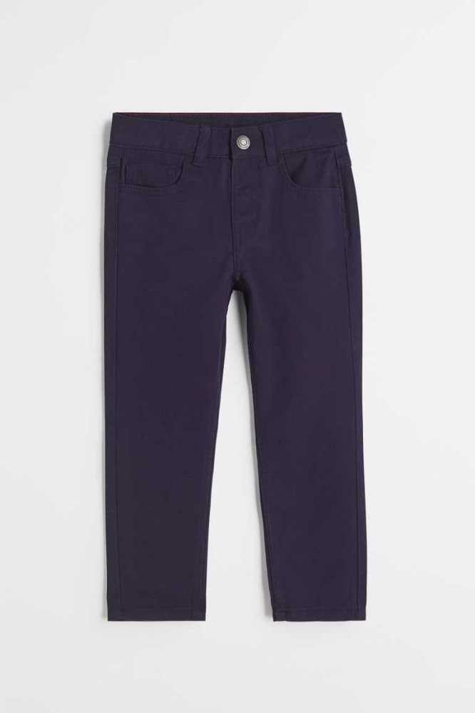 H&M Relaxed Fit Twill Hose Kinder Navy Blau | 4092-HWOPF