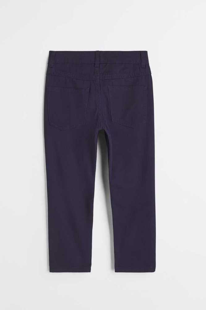 H&M Relaxed Fit Twill Hose Kinder Navy Blau | 4092-HWOPF