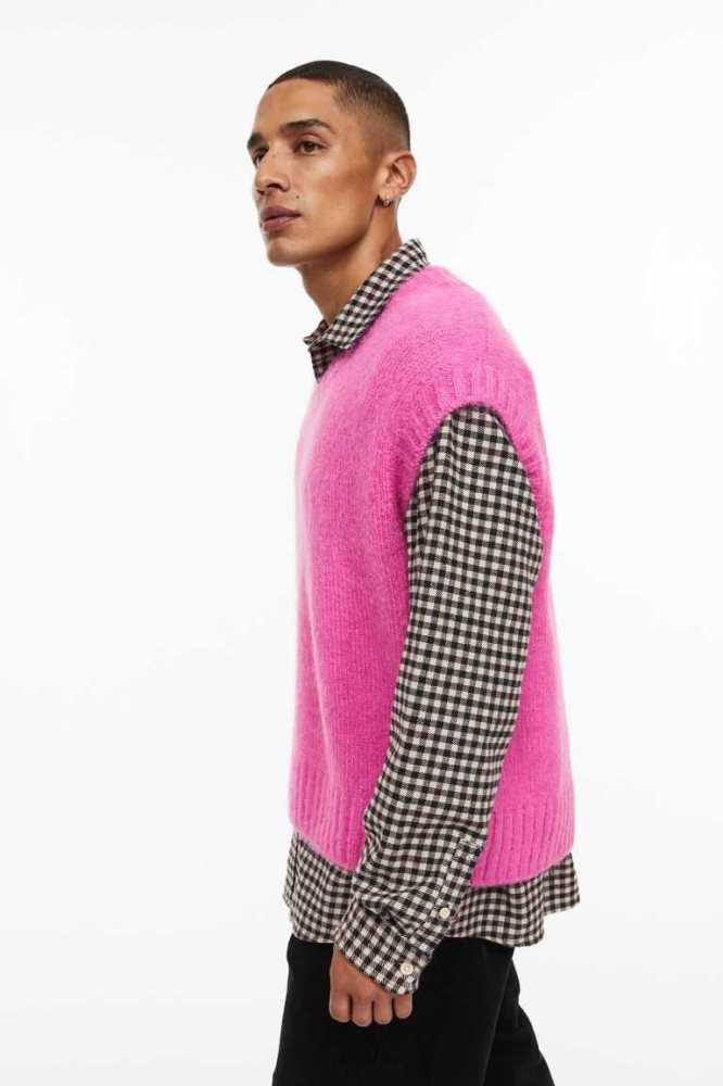 H&M Relaxed Fit Vest Pullover Herren Rosa | 6910-WKDXG