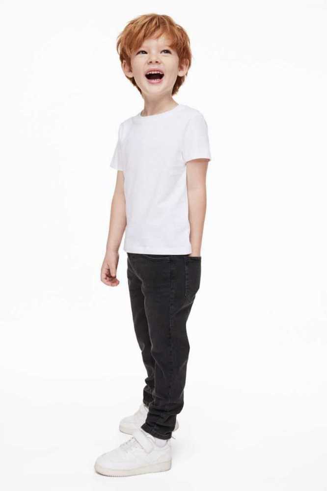 H&M Relaxed Tapered Fit Jeans Kinder Dunkelgrau | 3476-UVGDW