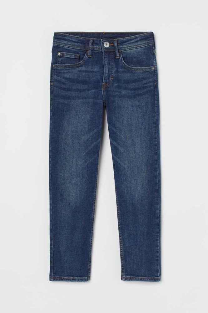 H&M Relaxed Tapered Fit Jeans Kinder Dunkelgrau | 7392-YDEVQ