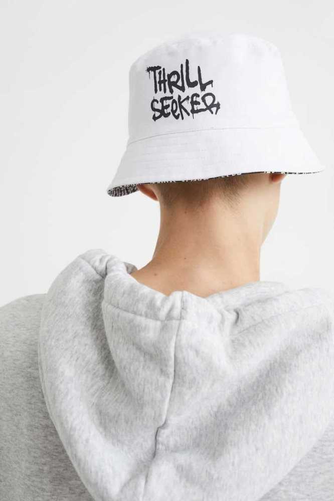 H&M Reversible Bucket Hüte Herren Gelb | 0659-OSEHY