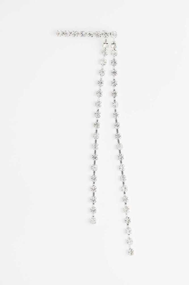 H&M Rhinestone Hair Clip Ausrüstungen Damen Silber | 3718-OQTBC