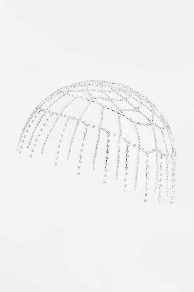 H&M Rhinestone-chain Pendant Headpiece Ausrüstungen Damen Silber | 6503-KVXSQ