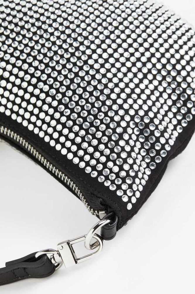 H&M Rhinestone-embellished Shoulder Tasche Damen Grün | 2104-PHMOU