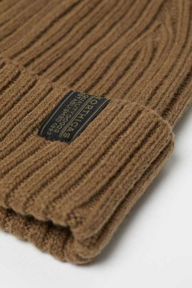 H&M Rib-knit Hüte Herren Hellbeige | 0546-XSYBC