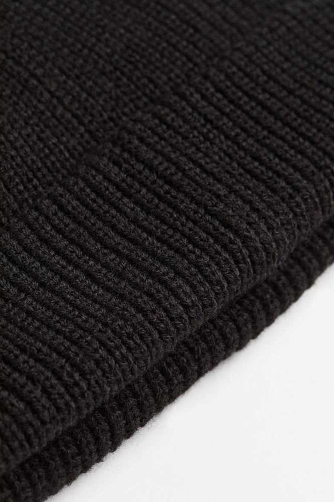 H&M Rib-knit Hüte Herren Schwarz | 7350-NDKXY