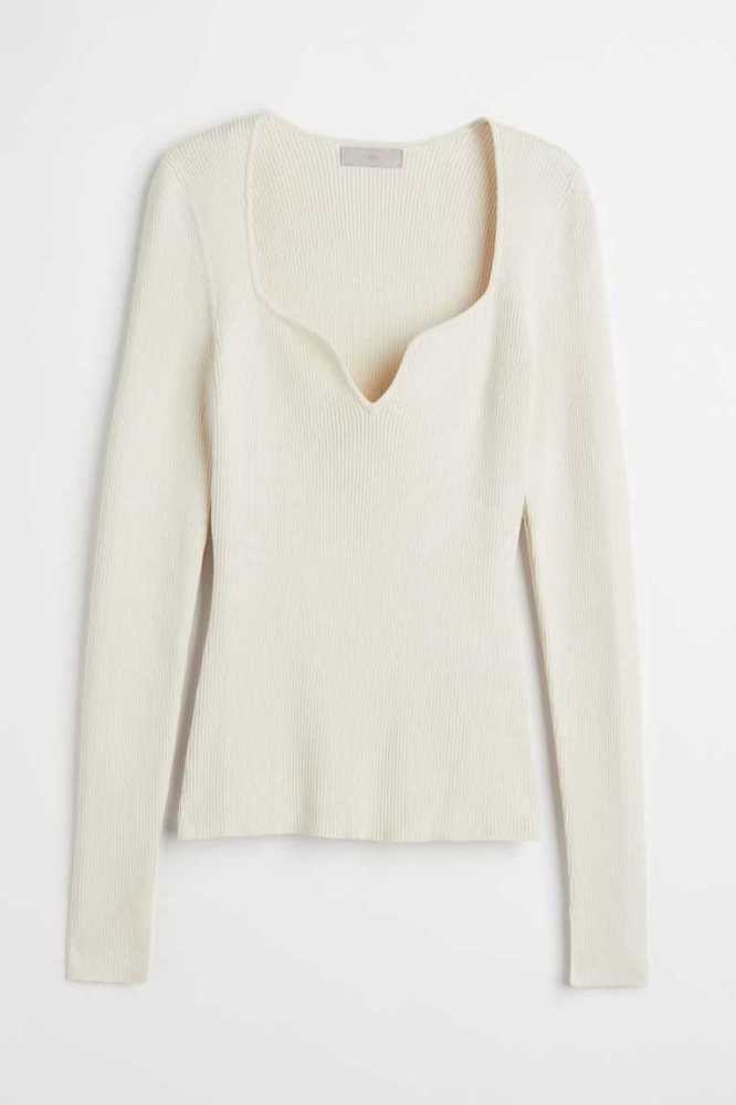 H&M Rib-knit Oberteile Damen Türkis | 6094-JFCRS