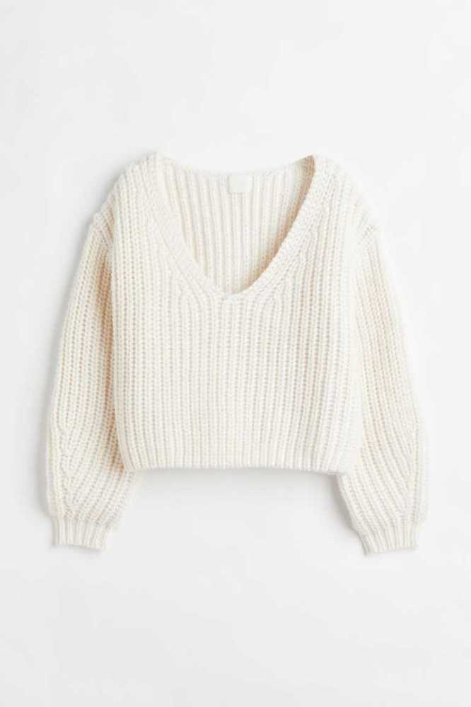 H&M Rib-knit Pullover Damen Dunkelgrün | 0183-UAJMO