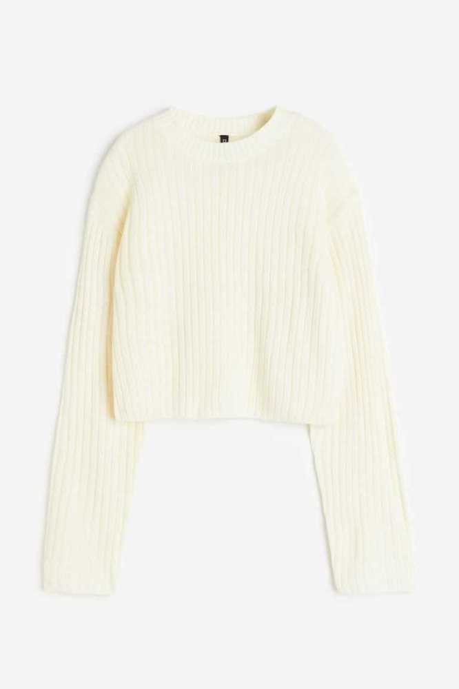 H&M Rib-knit Pullover Damen Hellgrau | 7452-TPKQJ