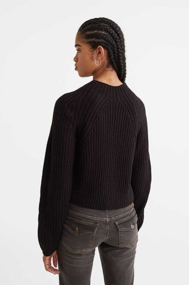 H&M Rib-knit Pullover Damen Lila | 0591-EZVKH